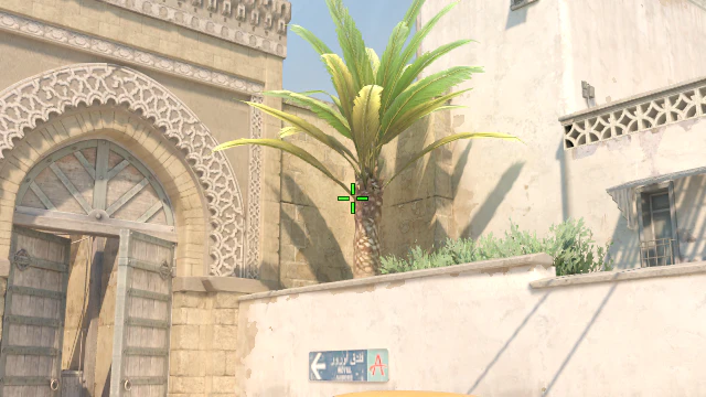 Where to aim before releasing the throw