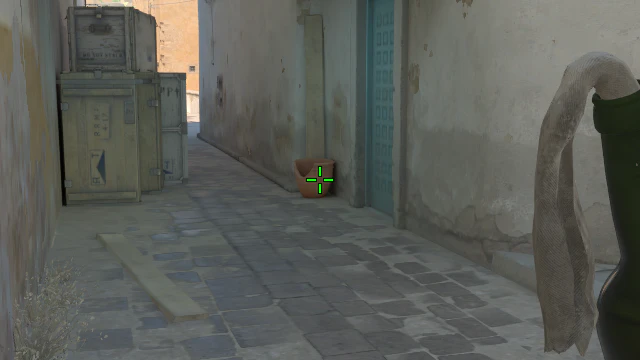 Where to aim before releasing the throw