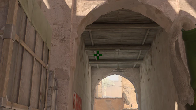 Where to aim before releasing the throw