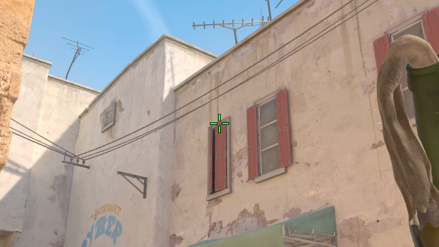 Where to aim before releasing the throw
