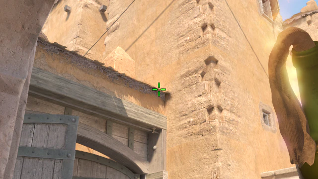 Where to aim before releasing the throw