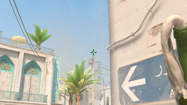 Where to aim before releasing the throw