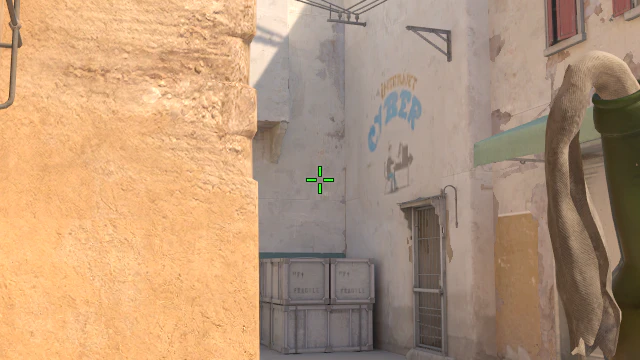 Where to aim before releasing the throw