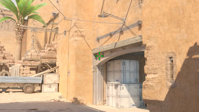 Where to aim before releasing the throw