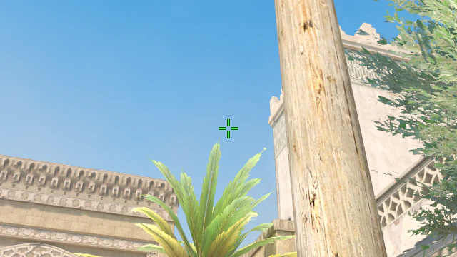 Where to aim before releasing the throw
