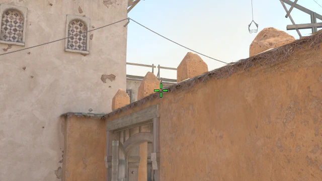 Where to aim before releasing the throw