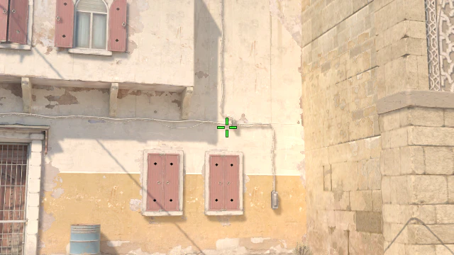 Where to aim before releasing the throw