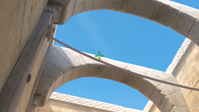 Where to aim before releasing the throw