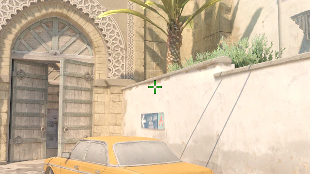 Where to aim before releasing the throw