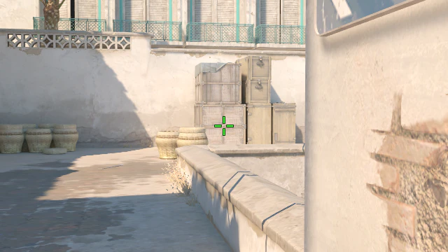 Where to aim before releasing the throw