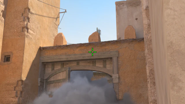 Where to aim before releasing the throw