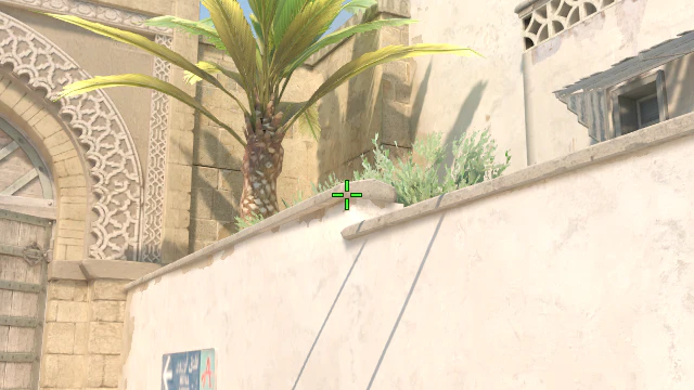 Where to aim before releasing the throw