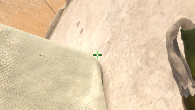 Where to aim before releasing the throw