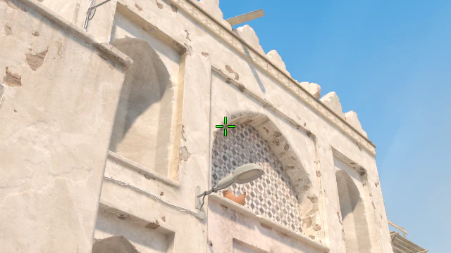 Where to aim before releasing the throw