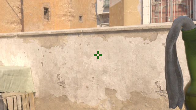Where to aim before releasing the throw