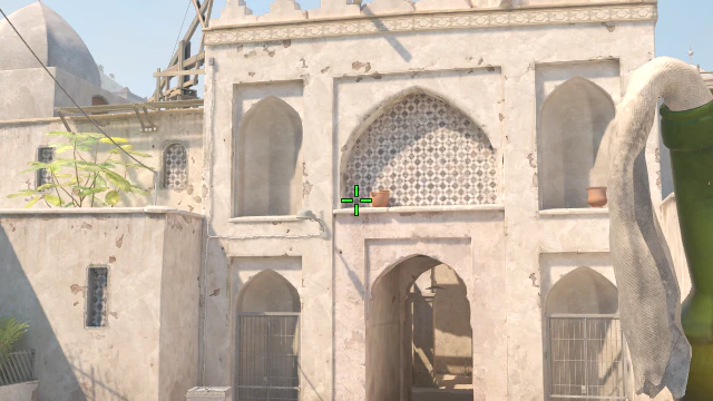 Where to aim before releasing the throw