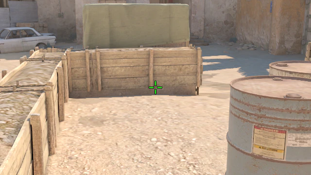 Where to aim before releasing the throw