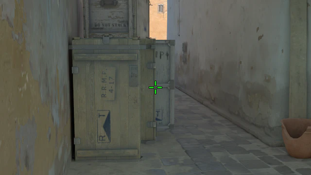 Where to aim before releasing the throw