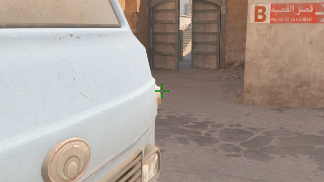 Where to aim before releasing the throw