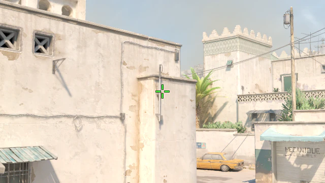 Where to aim before releasing the throw