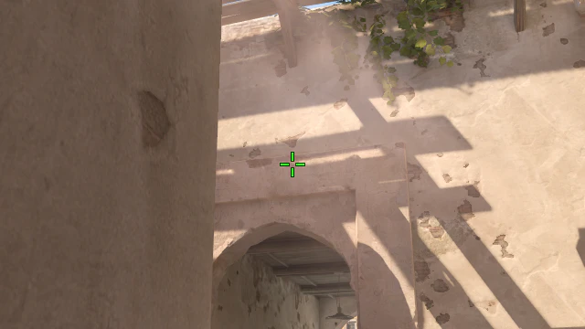 Where to aim before releasing the throw