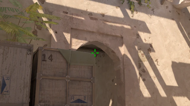 Where to aim before releasing the throw