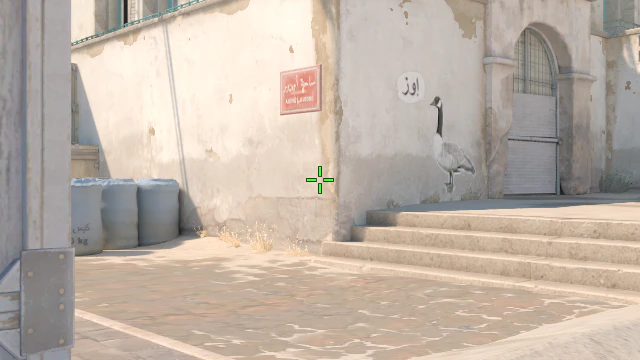 Where to aim before releasing the throw