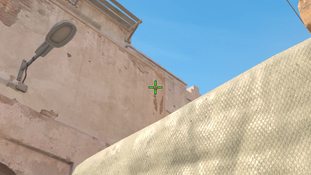 Where to aim before releasing the throw