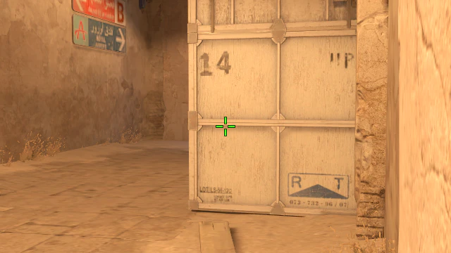 Where to aim before releasing the throw