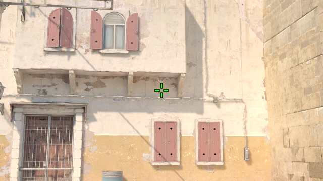 Where to aim before releasing the throw