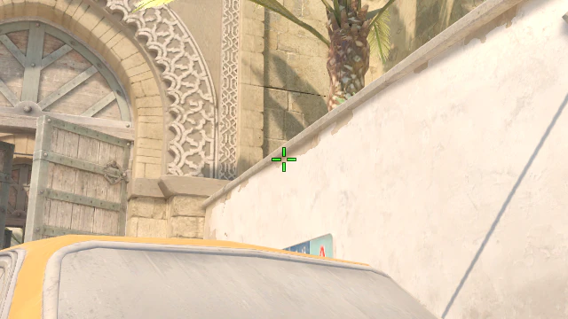 Where to aim before releasing the throw