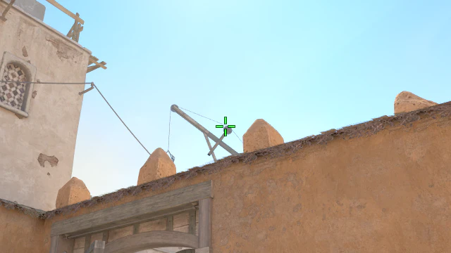 Where to aim before releasing the throw
