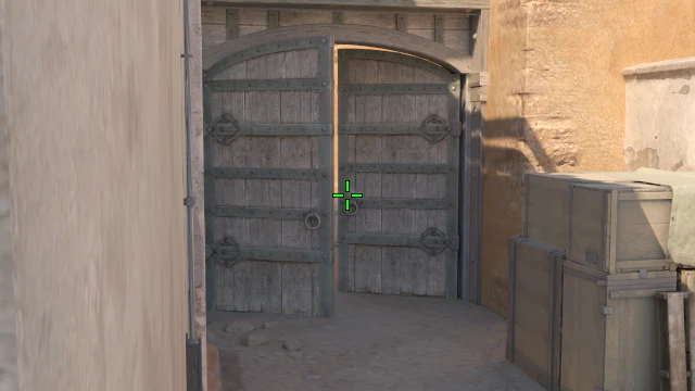Where to aim before releasing the throw