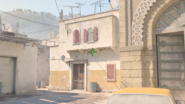 Where to aim before releasing the throw