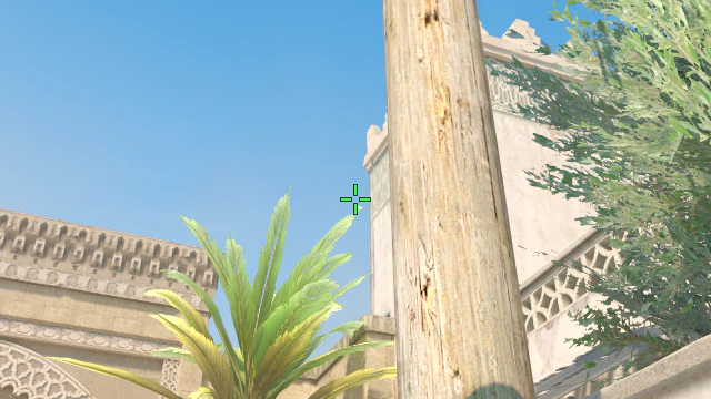 Where to aim before releasing the throw