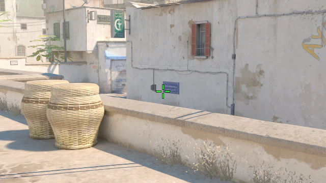 Where to aim before releasing the throw