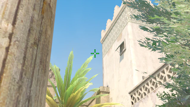Where to aim before releasing the throw