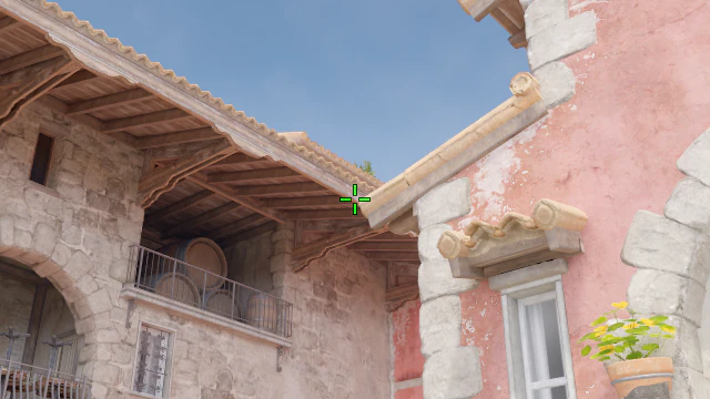 Where to aim before releasing the throw