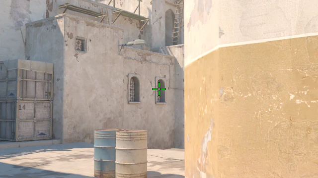 Where to aim before releasing the throw