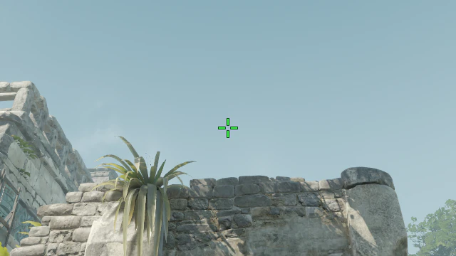 Where to aim before releasing the throw