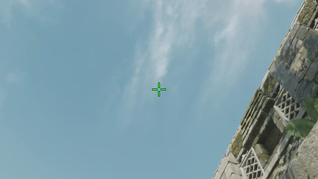 Where to aim before releasing the throw