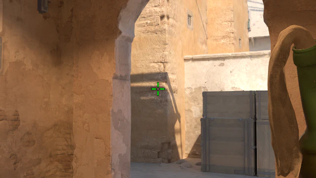 Where to aim before releasing the throw