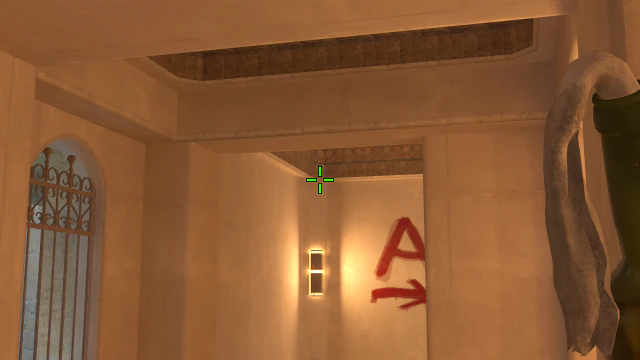 Where to aim before releasing the throw