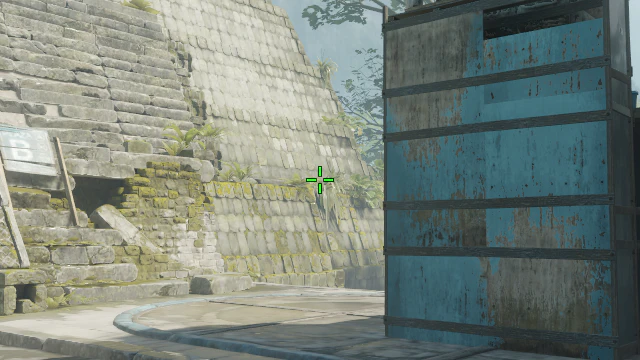 Where to aim before releasing the throw