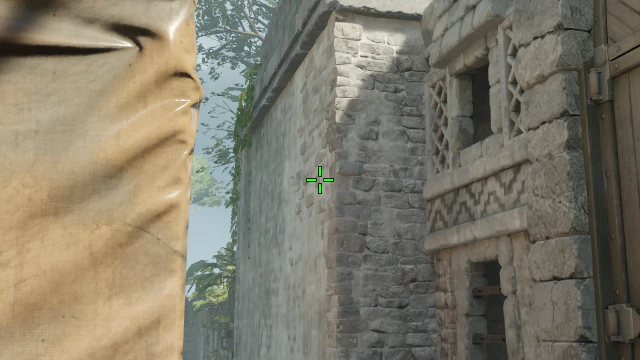 Where to aim before releasing the throw