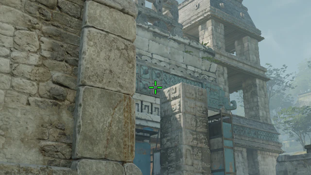 Where to aim before releasing the throw