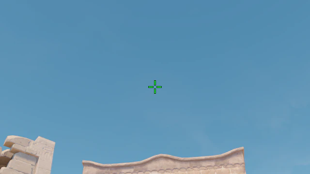 Where to aim before releasing the throw