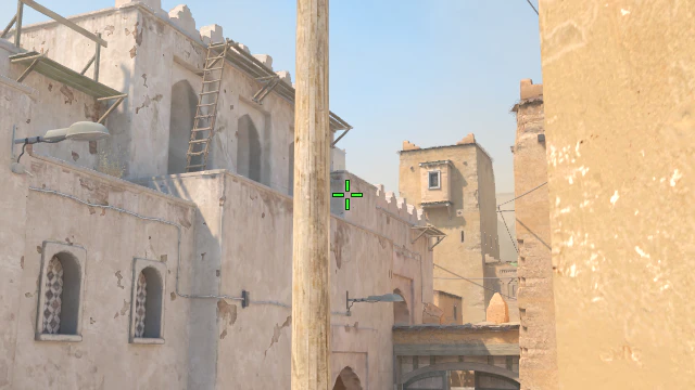Where to aim before releasing the throw