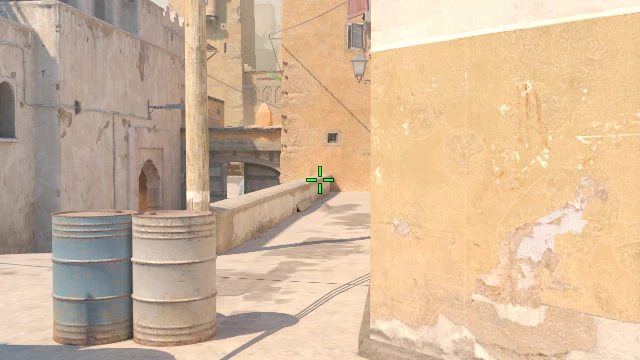 Where to aim before releasing the throw