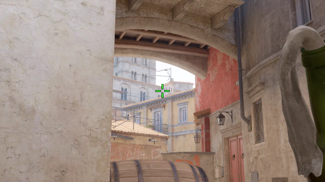 Where to aim before releasing the throw